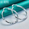925 Sterling Silver Round Earrings Fashionable Wedding Jewelry
