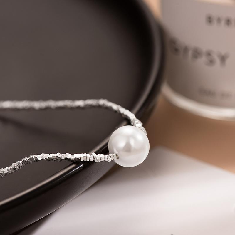 S925 Silver Bracelet Women's Niche Design Broken Silver Two-hand Jewelry New Trend