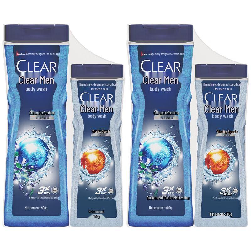 CLEAR Men s Cool & Oil Control Shower Gel Combo