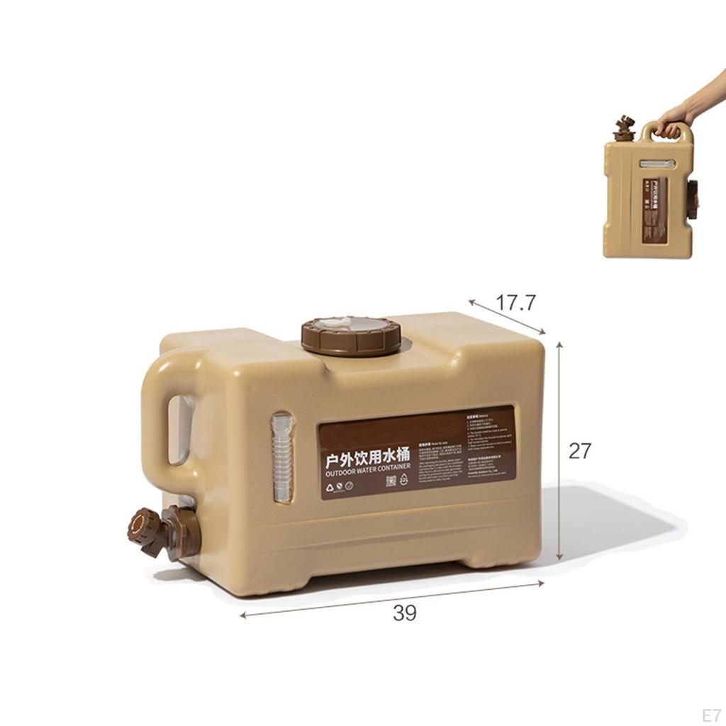 Carrier Tank with Faucet Large Capacity Outdoor Camping Hiking Fishing Water Storage Bucket