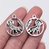 20pcs Howling Wolf Charms Moon Wolf Charms Animal Wolf Pendant For Jewelry Making