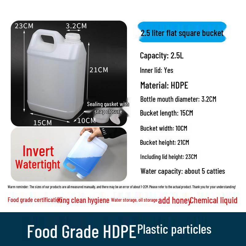 Large-Capacity Food-Grade Plastic Water Storage Bucket with Handle and Lid