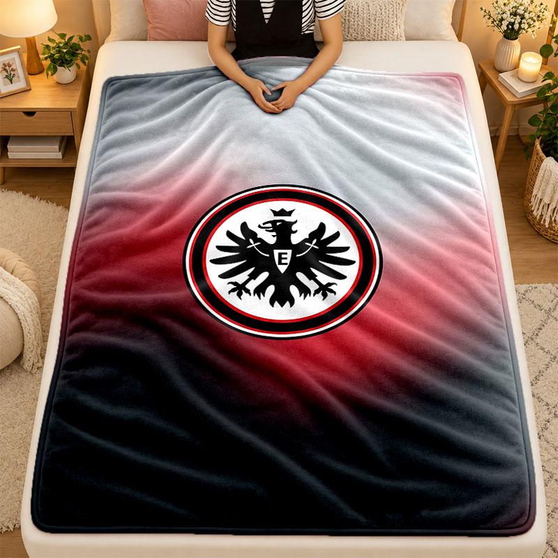 Flannel BlanketEintracht Frankfurt Football Warm Soft Throw Blanket for Indoor Sofa Bed Living Room Use