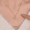 Autumn/Winter S925 Sterling Silver Snowflake Necklace – Korean Style Light Luxury Clavicle Chain for Women