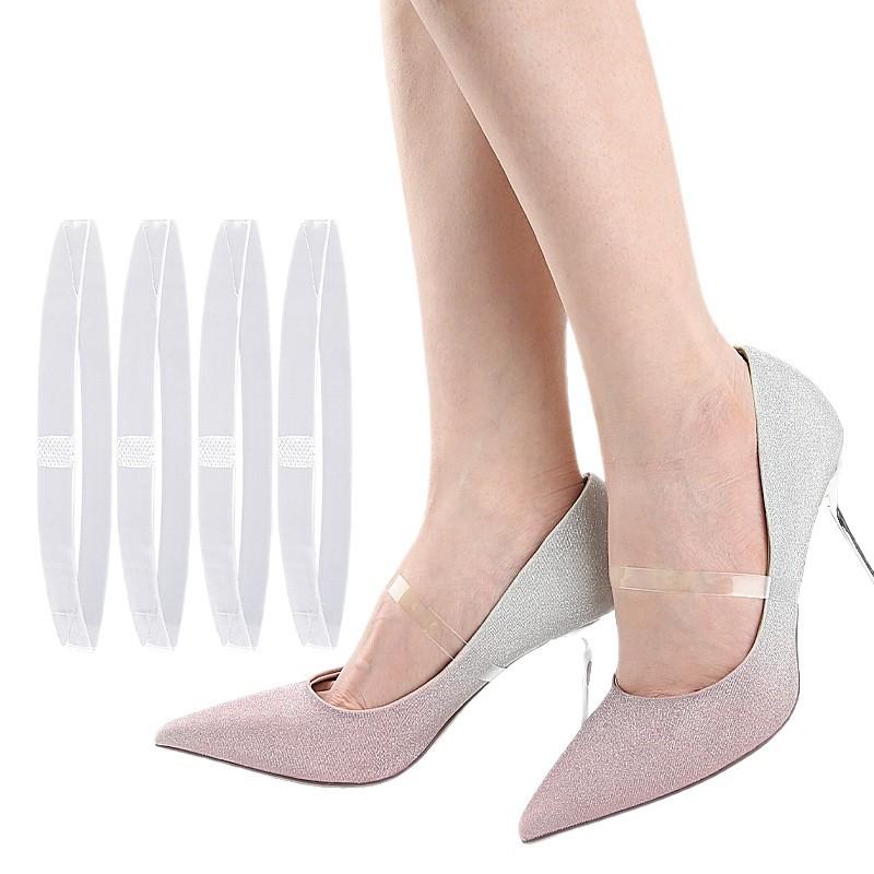 Invisible Transparent High Heel Shoe Bundle Laces No Heel Foot Wrap Leather Shoes Tying Shoelaces