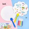 Children's DIY Cartoon Graffiti Fan – Creative Kindergarten Birthday Gift & Class Prize.