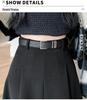2025 Autumn/Winter Women's High-Waist Grey Wool Pleated Mid-Length A-Line Skirt
