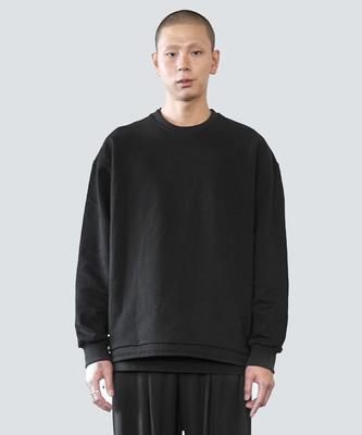 Paenseu Layered String Sweatshirt Black