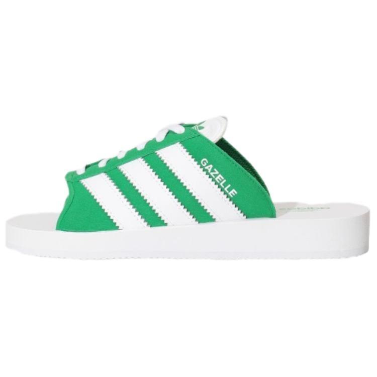 (WMNS) adidas Gazelle Beach Slides Asia Sizing Green Women s JQ7426 EU 38