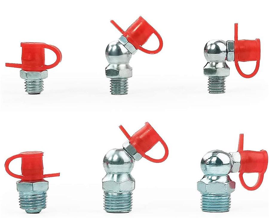 160PCS 6Sizes Metric Grease Nipple Fittings Kit M6 M10 Straight, 180 °,90° Angle