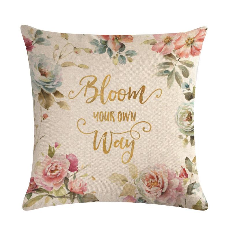 45x45cm ptaki i kwiaty Sofa dekoracyjna poszewka na poduszkę poszewka na poduszkę pościel 45*45 rzuć poduszka Home Decor poszewka na poduszkę