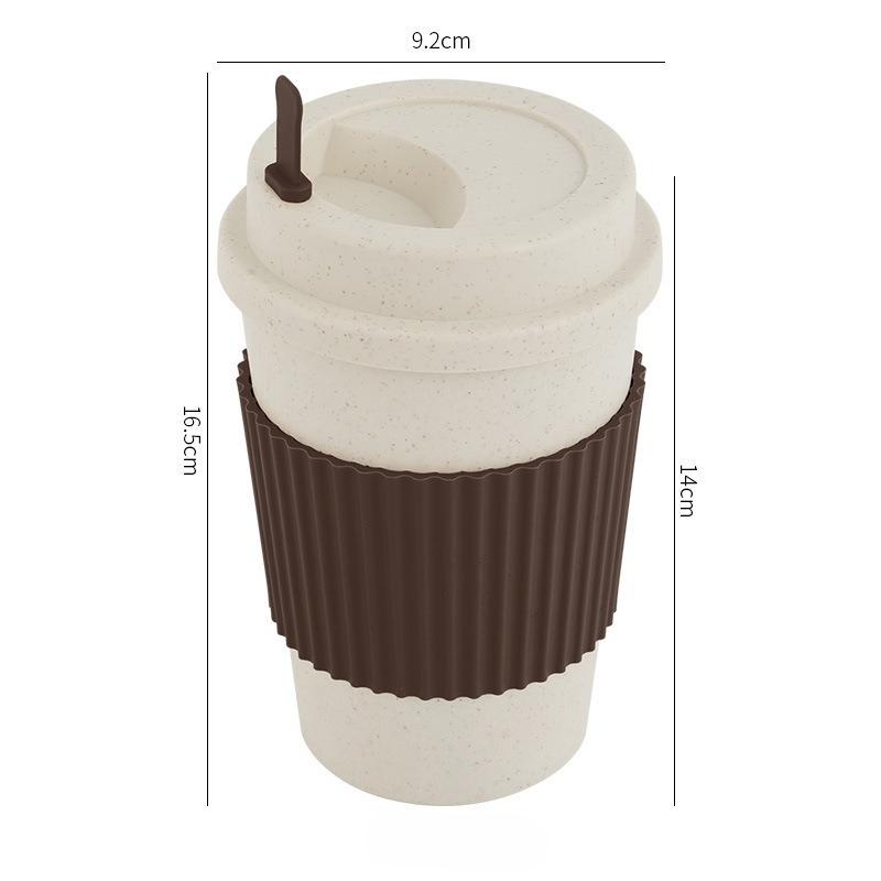 НОВАЯ Портативная Кофейная Кружка для Офиса и Студентов - Непроливающаяся Изолированная Дорожная Кружка, Кружка для Завтрака с Ручкой и Противоскользящим Дизайном 1PC