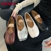 Fashion Fashion Elastic Band Women Ballet Flats Shoes Shallow Female Soft Footwear Strange Toe Ladies Flats Mary Janes Lolita Shoes