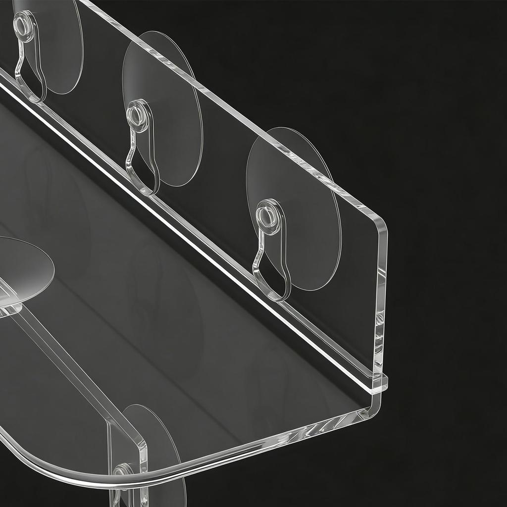 Fönsterbrädeväxtställ 2-delad Sugkopp Flytande Hållare Fönsterväxtställ Väggställ För Utomhus Hem Sovrum Badrum