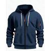 Zippered Cardigan Hoodie American Men's Cardigan Sweatshirt Multi-pocket Zippered Jacket