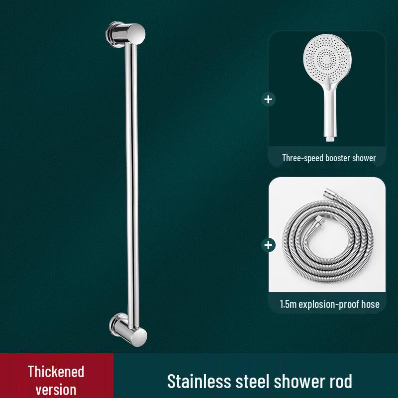 LANGZHIWEN No-Drill Shower Head Holder & Handheld Spray Kit