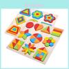 Educational Wooden Puzzle With Geometric Shapes For Toddler Cognition And Motor Skills