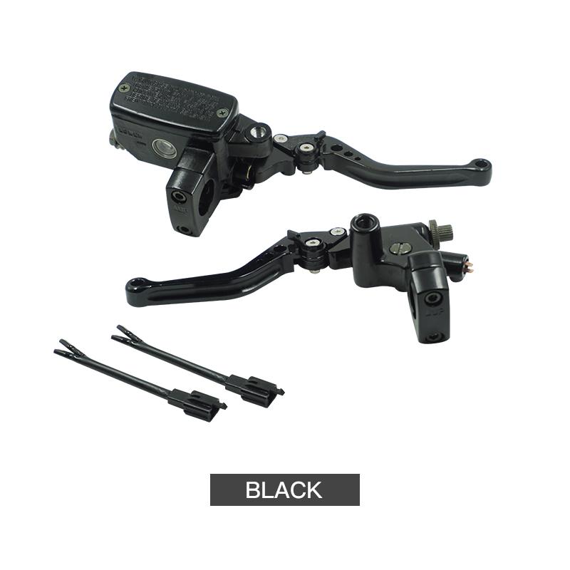 

1 25mm Universal Motorcycle Brake Clutch Master Cylinder Hydraulic Pump with Adjustable Levers For Honda SHADOW Yamaha Suzuki чорний
