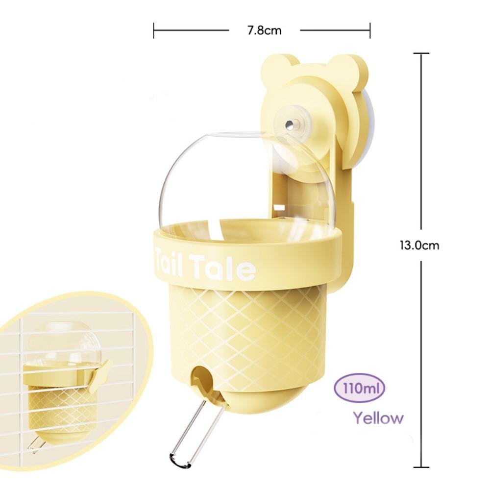 

Leak-Proof Hamster Water Bottle Vacuum-Sealed BPA-Free Hamster Water Dispenser No-Drip Mouse Water Dispenser Rodent Cage жёлтый