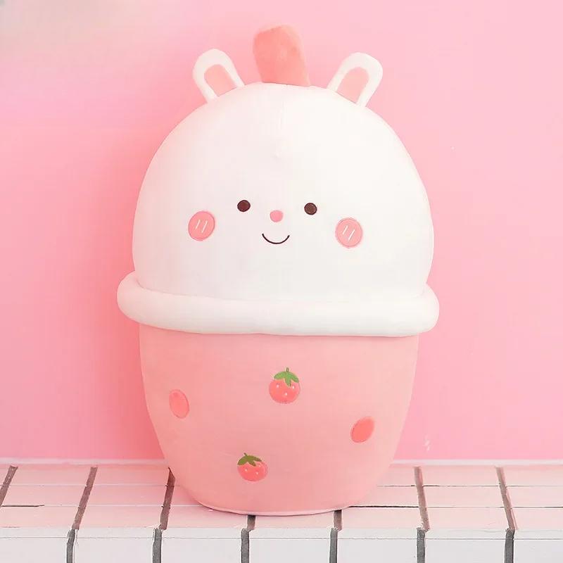 Cute Milk Tea Animal Plush Pillows Rabbit Plush Pliiows Bear Plush Pillows Dinosaur Toy Plush Pillows Girl Gifts Sofa Pillows