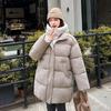 Down cotton-padded clothes for women's winter new medium and long knee-padded clothes, loose student cotton-padded jackets, and thick coats.