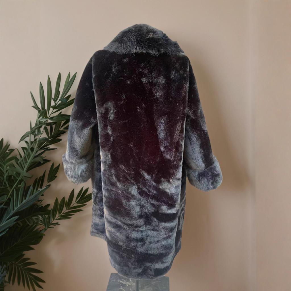 25 Year New European and American Autumn and Winter Women's Long Imitation Fur Suit Collar Coat