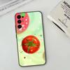 Tomato Cartoon Cute Creative   Phone Case For Samsung S25,S24,S21,S22,S23,S30,Ultra,S20,Plus,Fe,Soft Silicone Black Cover
