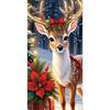 Deer Christmas Door Banner Xmas Party Decors Photography Backdrop Indoor Outdoor Porch Room Door Cover Background