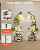 VEVOR Plant Stand Indoor with Grow Lights, 166.5cm Tall 7-Tiered Lighted Plant Shelf, 2 Pack Metal Corner Plants Holder, 3 Timer & 10 Brightness