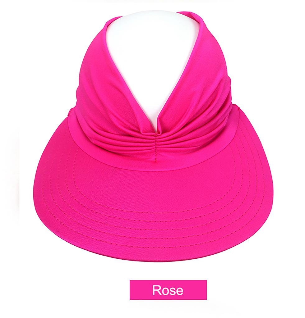 Damen Sommerhut Sonnenschirm Strand Freizeit Pferdeschwanz Kappe Hallow Top Outdoor Hut