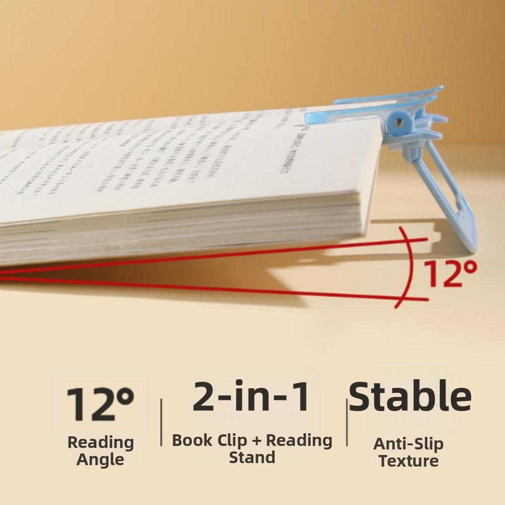 Transparent Dual-Head Clip Non-slip Adjustable Fixed Clip Book Page Holder Back-To-School