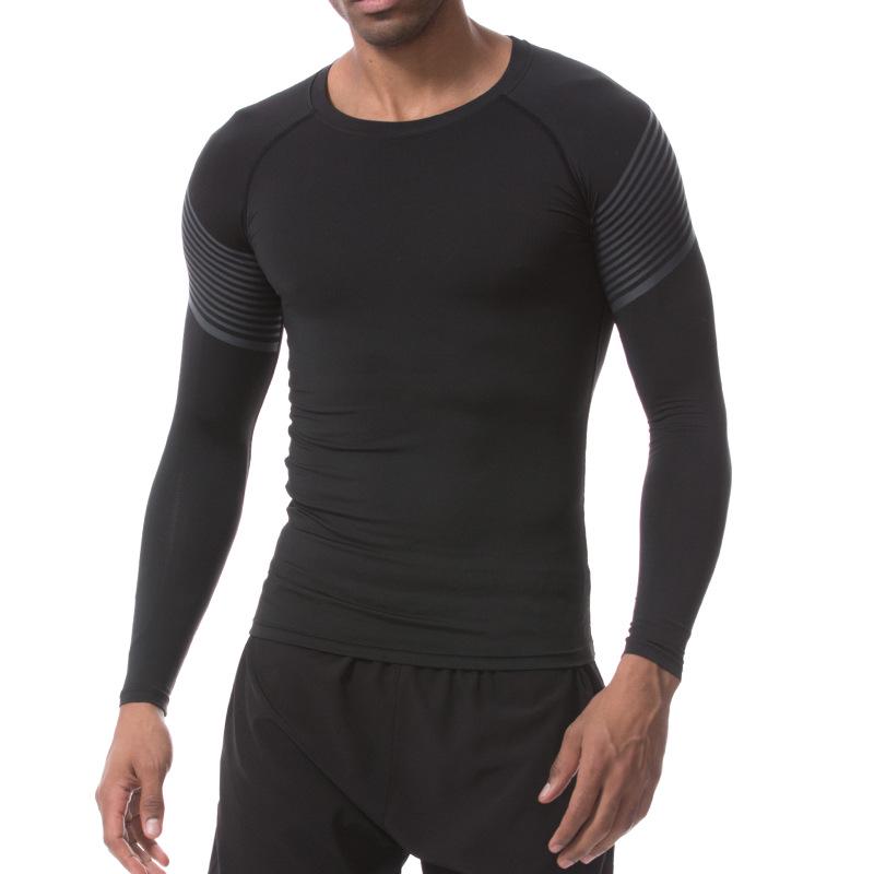 

Мужская компрессионная футболка с длинным рукавом для быстрого высыхания для бега, фитнеса и баскетбола Extra Large