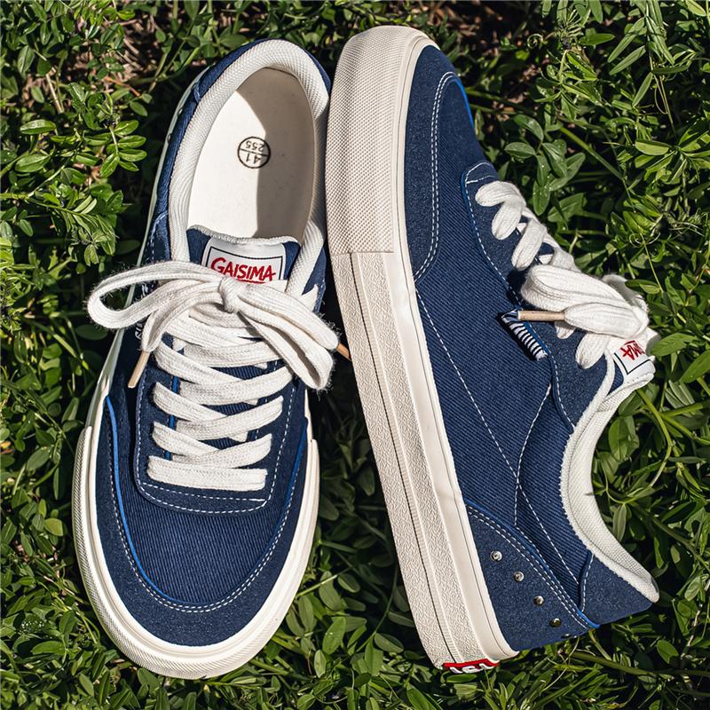 New Men's Classic Four Seasons Fashion Canvas Low Top Skateboarding Shoes Comfortable Soft Sole Sneakers