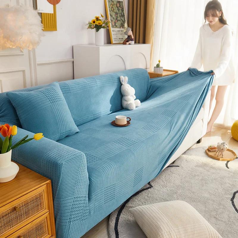 

Плотный регулируемый эластичный чехол для дивана, жаккардовые чехлы для дивана для гостиной, защита мебели, чехол для дивана, домашние животные, дети 90-140