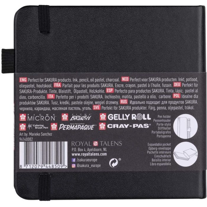 Carnet - Croquis - Dessin - 12x12cm - 80 pages - 140g - Papier ivoire - Sakura