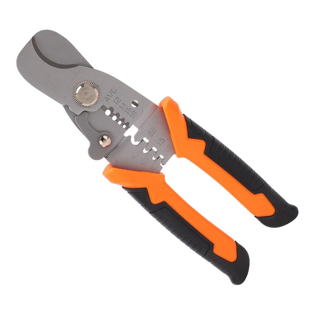 Stainless Steel Wire Stripper 6.9in Length Crimper Tool Convenient Cutting Tool  Repair Work