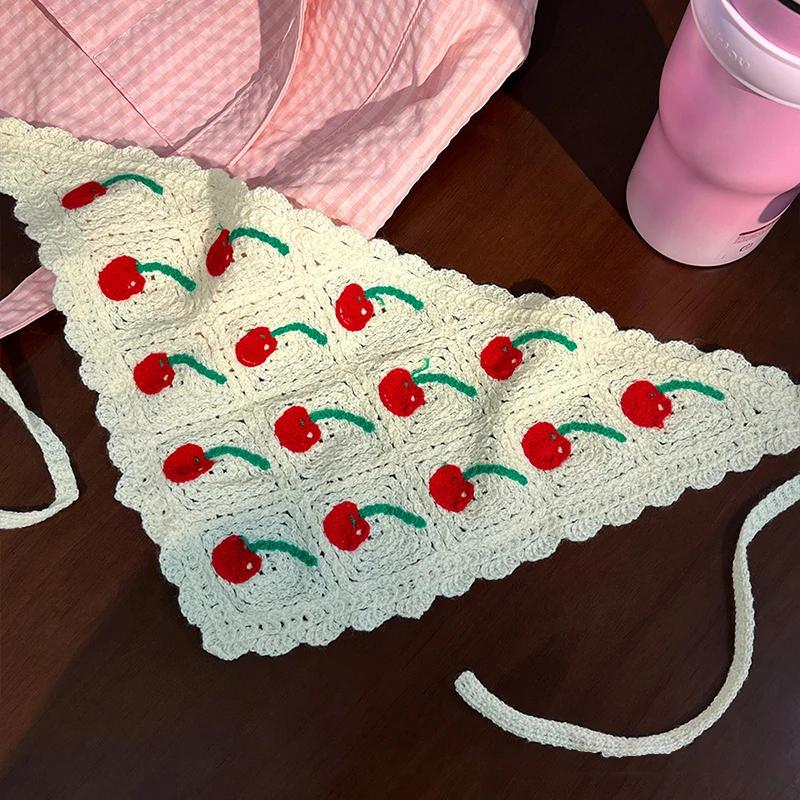 Dolce Carina Fatto a Mano Uncinetto Triangolo Vuoto Fascia per Capelli Asciugamano Donna Modello Fascia per Capelli Foulard Accessori per Capelli Gonna Tenda per il Lato B