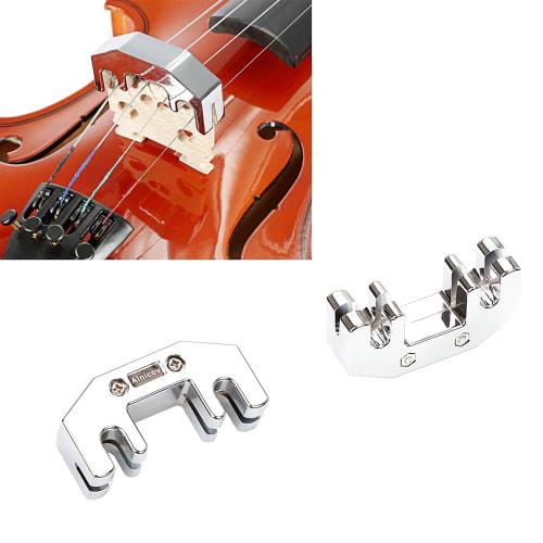 Xtahdge Cello Practice Mute, Metal Silencer, Replacement Part for Cello Musical Instruments, Perfect for Late-Night Cello Practice, Silver