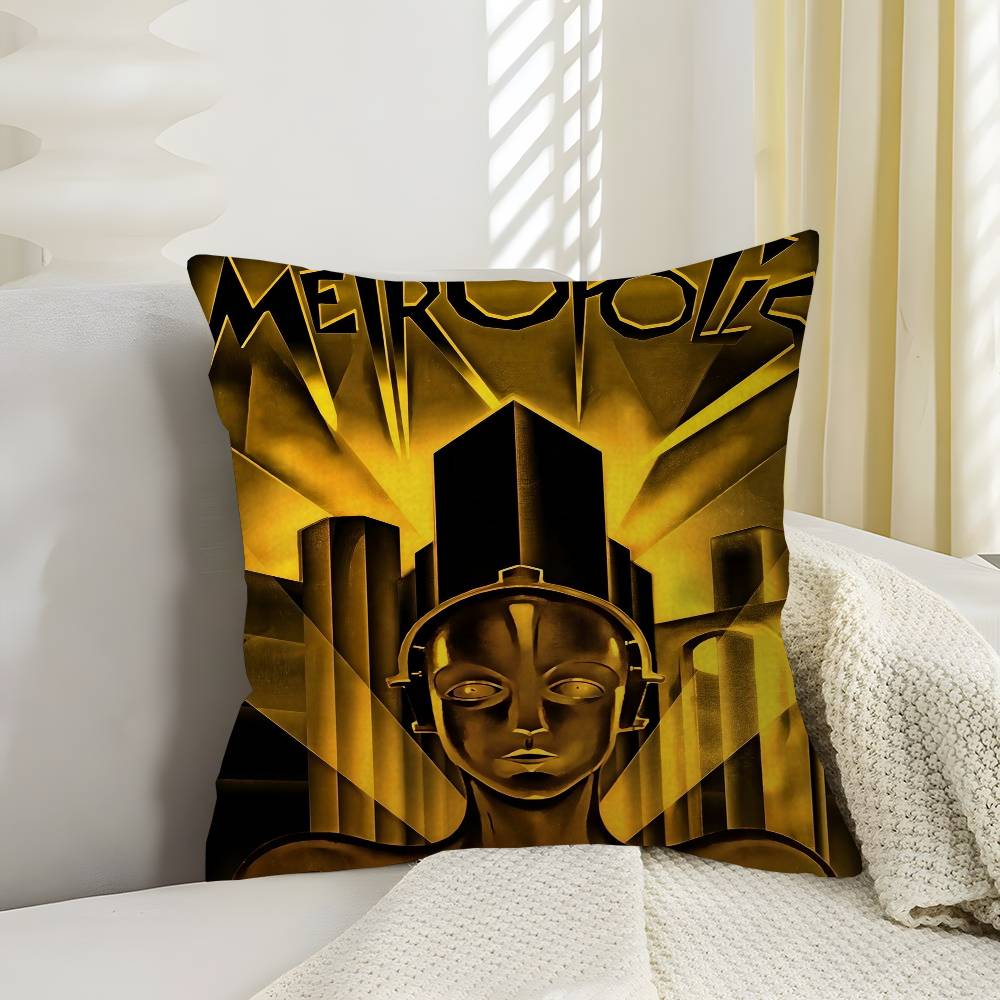 Vintage S Metropolis Movie Pillow Gifts Home Office Furnishings Bedroom Sofa Car Cushion Cover Case Xcm