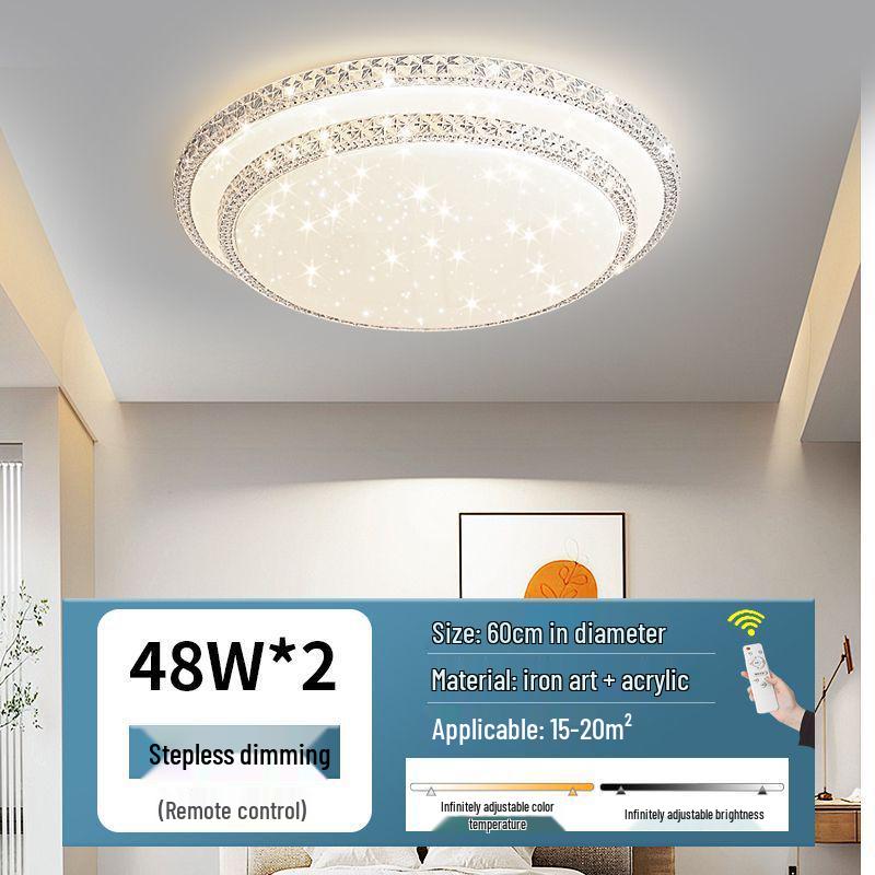 Ultra-bright Modern LED Crystal Ceiling Light for Bedroom and Living Room