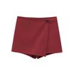 Kaslead New Arrival Women's Clothing Fashion Style Fashion Minimalist Pure Color Wrap Short Pantskirt 1264050