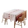 Polyester Printed Christmas Christmas Flower Deer Tablecloth Decorative Coffee Table Tablecloth Waterproof Dining Table Cloth