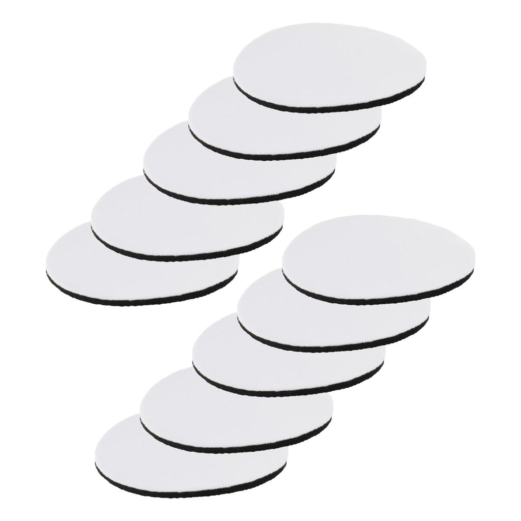 10pcs Sublimation Blank Cup Coasters Bulk Round Blank Cup Mat Rubber For Sublimation Transfer Heat DIY Crafts