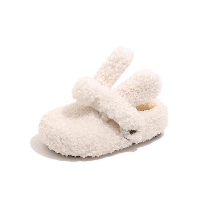 2025 Women's Lazy Fuzzy Cotton Birken Slippers, Soft Sole, Closed-Toe, Plush Half Slippers
