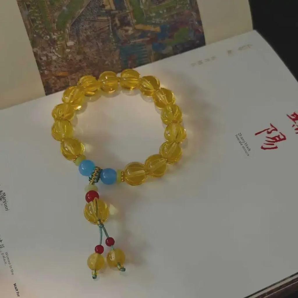 Temple-Style Fluorite Lion Bracelet - Ethnic Design for Women