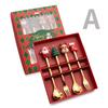 4pcs Christmas Coffee Spoon, Doll Cute Coffee Spoon Set, Stainless Steel Mixing Christmas Spoon, For Restaurant Christmas Party