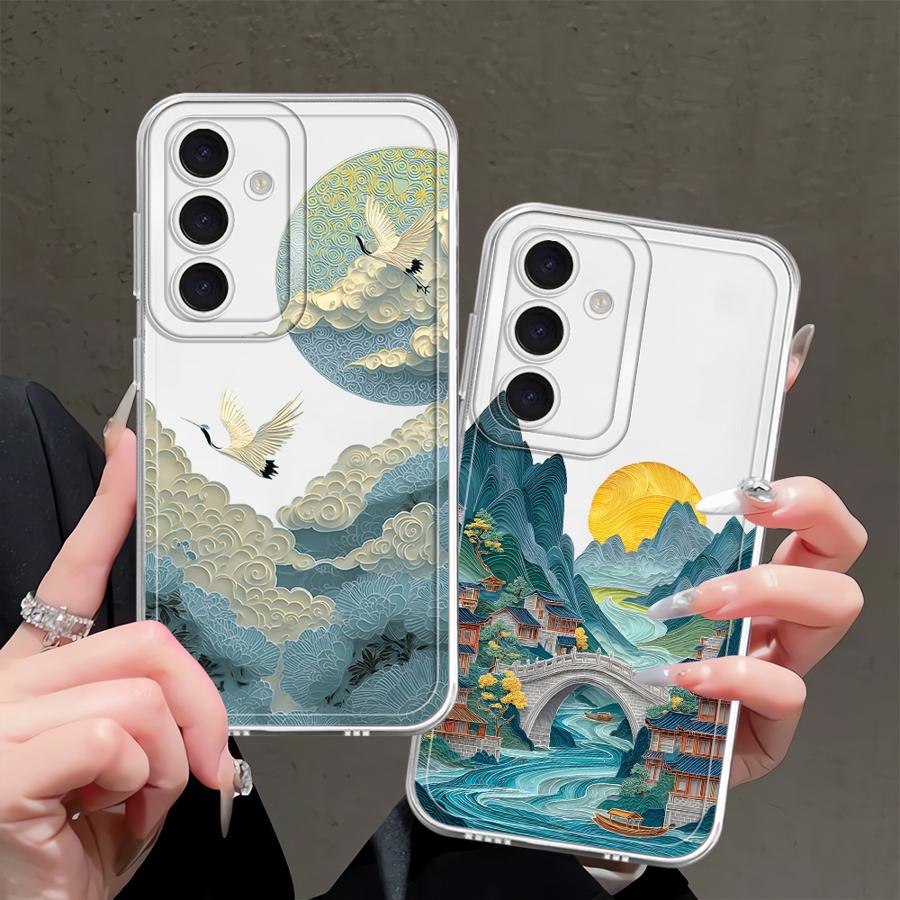 Phone Cover Case for Samsung Galaxy A57 A34 A35 A36 A37 A56 A26 A24 A52 A54 A15 A52 A17 A25 A51 A14 A16 A55 A31 A23 Mountain Art