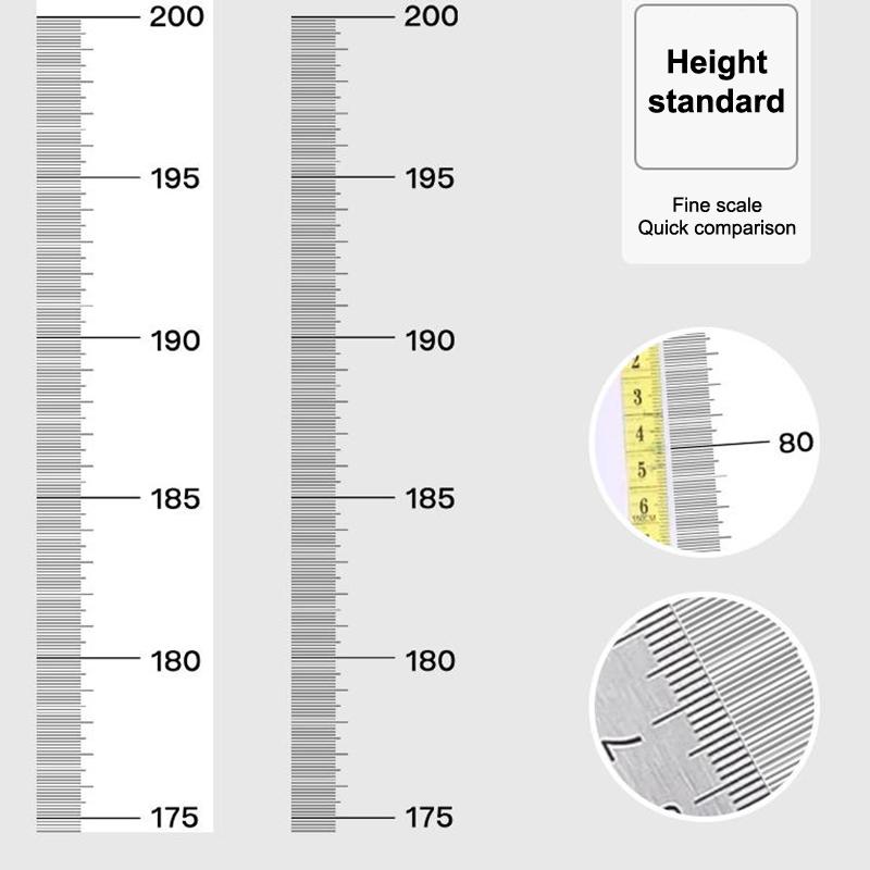 Cartoon Height Measurement Wall Sticker Accurate Clear Scale Up To 200Cm Removable Perfect For Kids Bedroom Nursery Home Decor