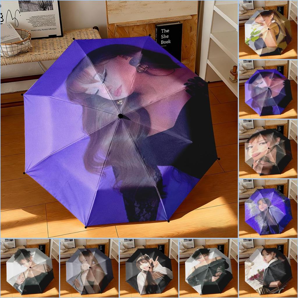1pc Ayliva's Personal Photobook Umbrella Portable Folding Umbrella Iron Frame Hole Bone Structure Outdoor Home Umbrella