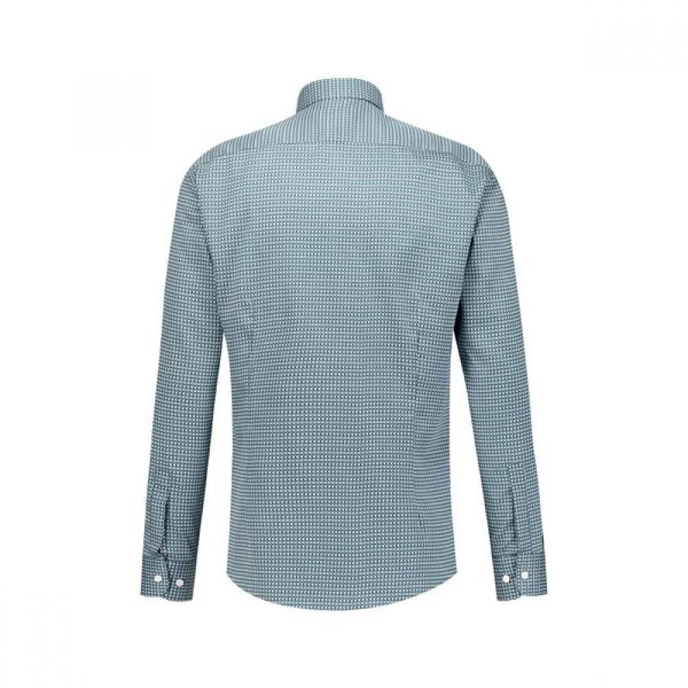 S.t. Dupont Slim Fit Long Sleeve Shirt With Geometric Motif Se4fm21ls253sge
